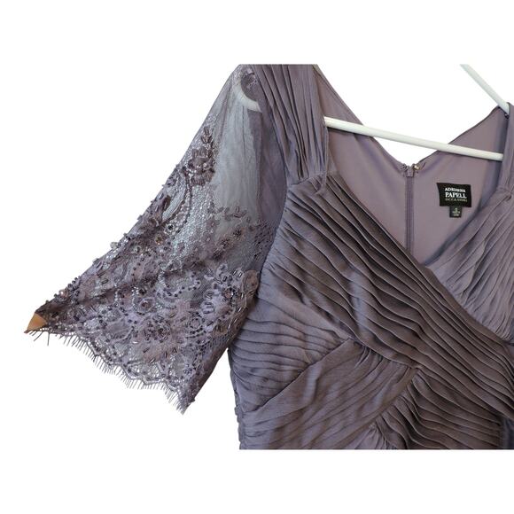 Adrianna Papell Lavender Long Formal Dress Size 10 - Picture 3 of 8